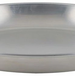 Seafood Display Trays Winco ASFT-12 Round Brushed Aluminum Seafood Platter Tray 75 Oz.