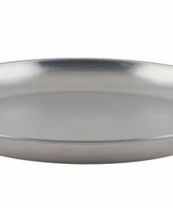 Seafood Display Trays Winco ASFT-16 Round Brushed Aluminum Seafood Platter Tray 160 Oz.