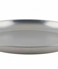 Seafood Display Trays Winco ASFT-18 Round Brushed Aluminum Seafood Platter Tray 200 Oz.