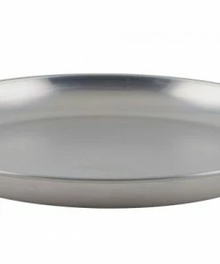 Seafood Display Trays Winco ASFT-20 Round Brushed Aluminum Seafood Platter Tray 250 Oz.